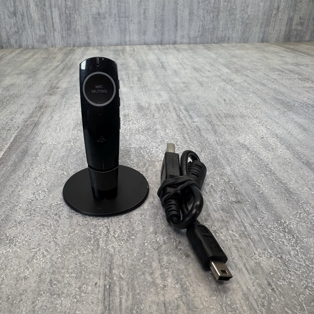 PlayStation 3 PS3 BLACK Bluetooth Headset Wireless CECHYA-0076 & USB Dock